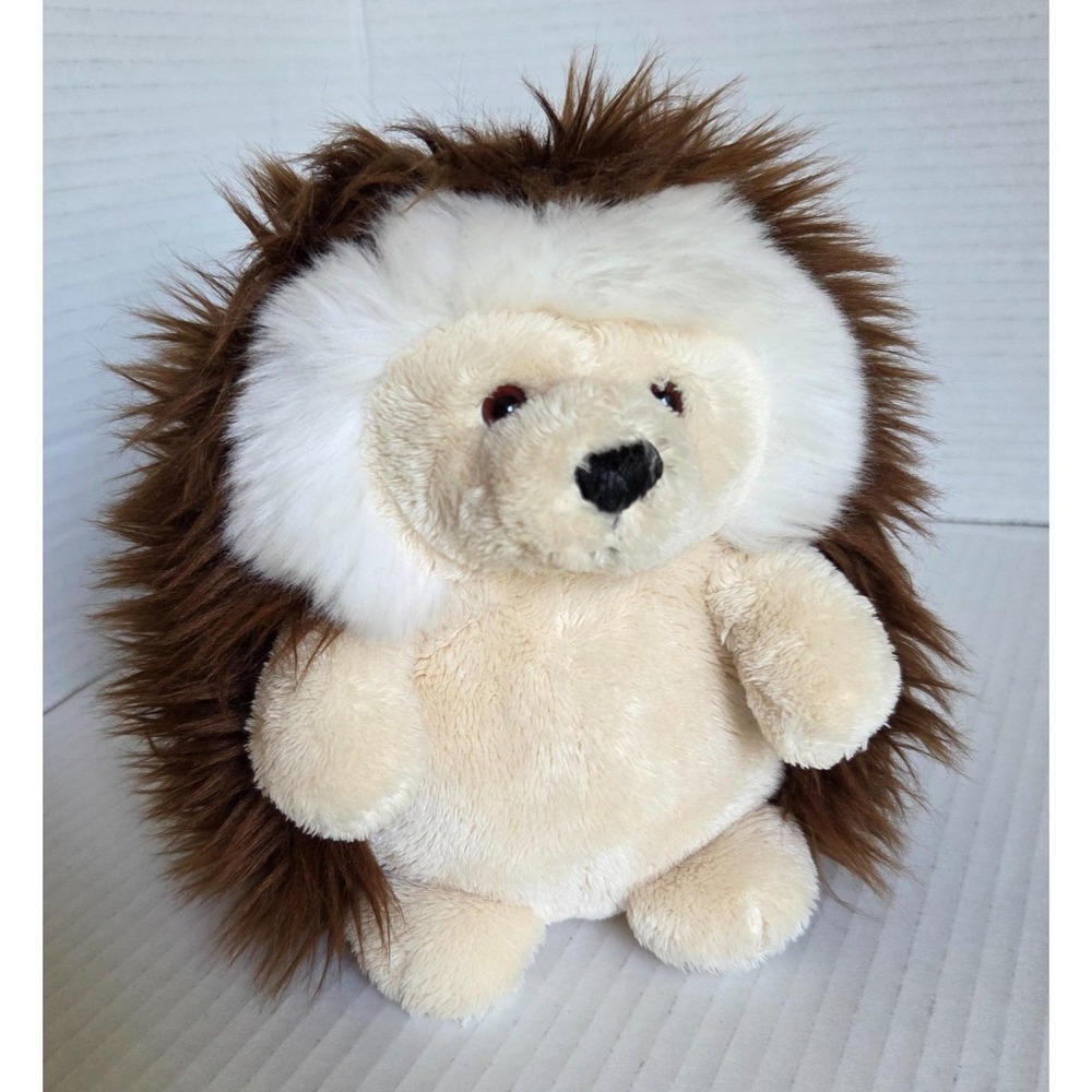 Gund Ganley Shaggy Hedgehog Tan & Brown Plush Stuffed Animal 319940 6 in Retired